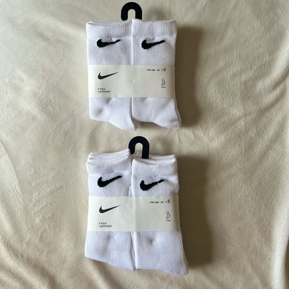Nike YTH Everyday Cotton Cushioned Crew Socks 12 Pack